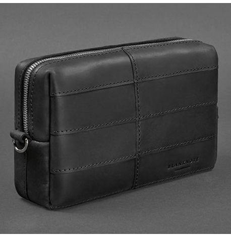 Кожаная косметичка-несессер 3.1 (черная) кожа Crazy Horse