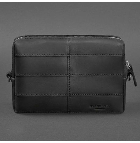 Кожаная косметичка-несессер 3.1 (черная) кожа Crazy Horse