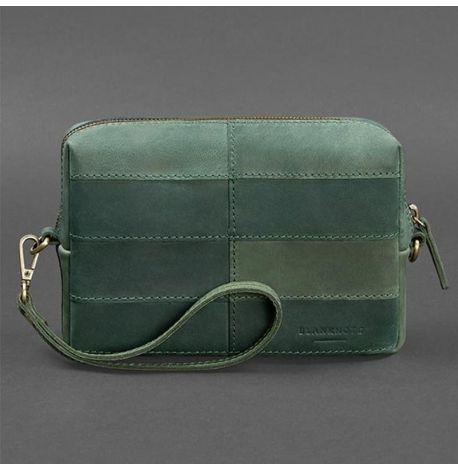 Кожаная косметичка-несессер 3.1 (зеленая) кожа Crazy Horse