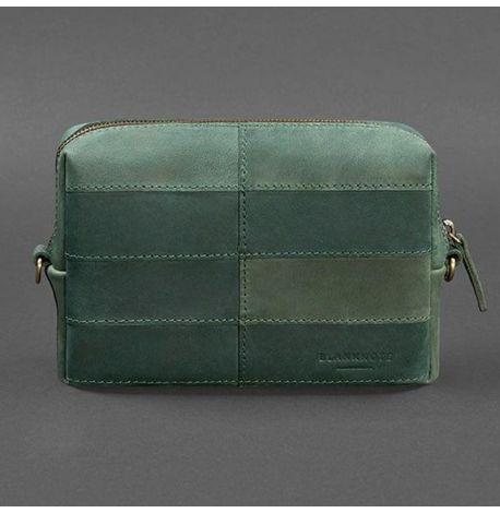 Кожаная косметичка-несессер 3.1 (зеленая) кожа Crazy Horse