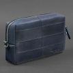 Шкіряна косметичка-несесер 3.1 (темно-синя) шкіра Crazy Horse