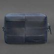 Шкіряна косметичка-несесер 3.1 (темно-синя) шкіра Crazy Horse