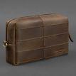 Кожаная косметичка-несессер 3.1 (темно-коричневая) кожа Crazy Horse