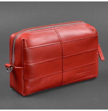 Кожаная косметичка-несессер 3.1 (красная) кожа Krast