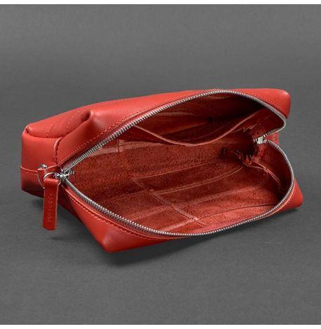 Кожаная косметичка-несессер 3.1 (красная) кожа Krast