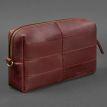 Шкіряна косметичка-несесер 3.1 (бордова) шкіра Crazy Horse