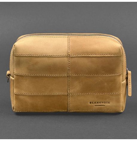 Кожаная косметичка-несессер 3.1 (желтая) кожа Crazy Horse