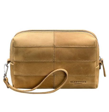 Кожаная косметичка-несессер 3.1 (желтая) кожа Crazy Horse