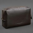 Кожаная косметичка-несессер (темно-коричневая) кожа Krast