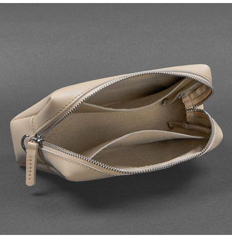 Шкіряна косметичка-несесер (світло-бежева) шкіра Krast