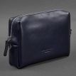 Шкіряна косметичка-несесер (темно-синя) шкіра Krast