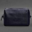Шкіряна косметичка-несесер (темно-синя) шкіра Krast