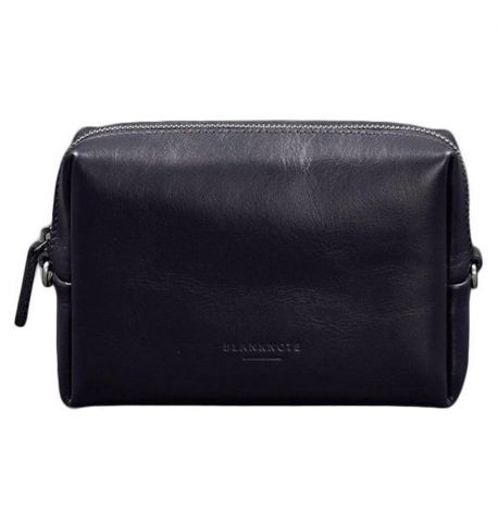 Шкіряна косметичка-несесер (темно-синя) шкіра Krast