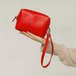 Кожаная косметичка-несессер (красная) кожа Krast