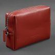 Кожаная косметичка-несессер (красная) кожа Krast