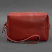 Кожаная косметичка-несессер (красная) кожа Krast