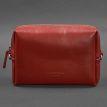 Кожаная косметичка-несессер (красная) кожа Krast