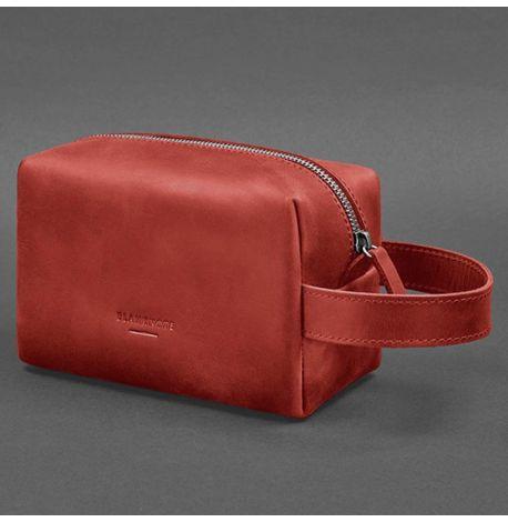 Шкіряна косметичка-несесер 5.0 (червона) шкіра Crazy Horse