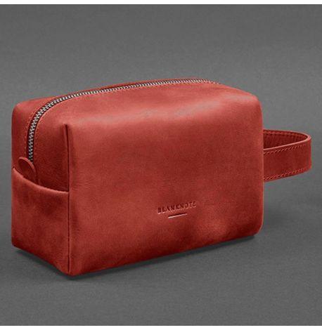 Шкіряна косметичка-несесер 5.0 (червона) шкіра Crazy Horse