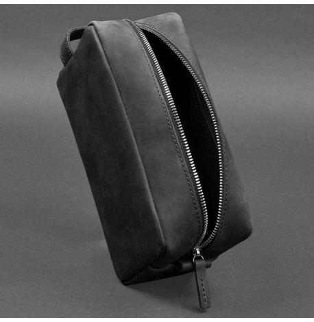 Шкіряна косметичка-несесер 6.0 (чорна) шкіра Crazy Horse