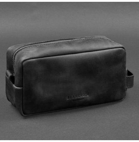 Шкіряна косметичка-несесер 6.0 (чорна) шкіра Crazy Horse