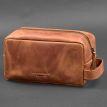 Кожаная косметичка-несессер 6.0 (светло-коричневая) кожа Crazy Horse