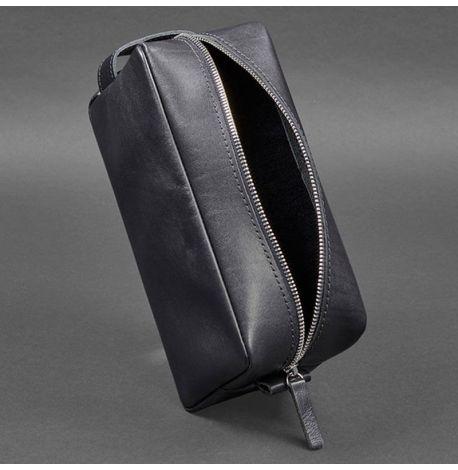 Кожаная косметичка-несессер 6.0 (темно-синяя)