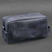 Шкіряна косметичка-несесер 6.0 (темно-синя) шкіра Crazy Horse