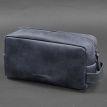 Шкіряна косметичка-несесер 6.0 (темно-синя) шкіра Crazy Horse