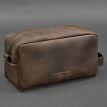 Шкіряна косметичка-несесер 6.0 (темно-коричнева) шкіра Crazy Horse