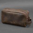 Шкіряна косметичка-несесер 6.0 (темно-коричнева) шкіра Crazy Horse