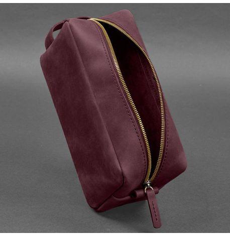 Шкіряна косметичка-несесер 6.0 (бордова) шкіра Crazy Horse