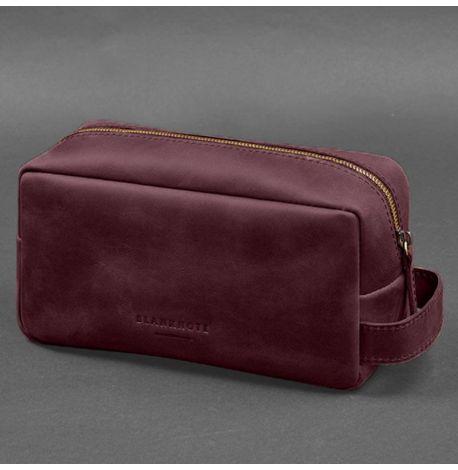 Шкіряна косметичка-несесер 6.0 (бордова) шкіра Crazy Horse