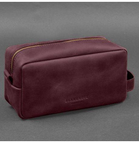 Шкіряна косметичка-несесер 6.0 (бордова) шкіра Crazy Horse