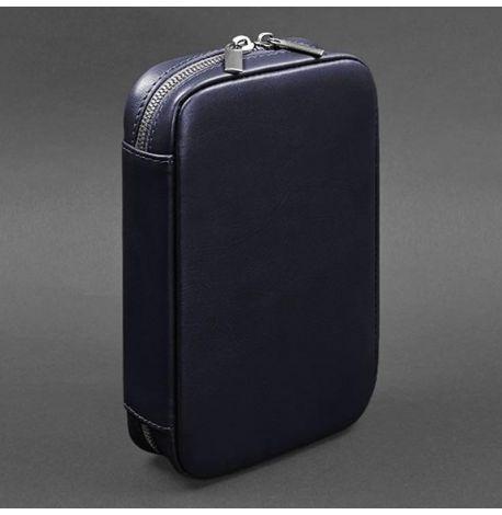 Кожаная косметичка-несессер 7.0 (темно-синий) кожа Krast