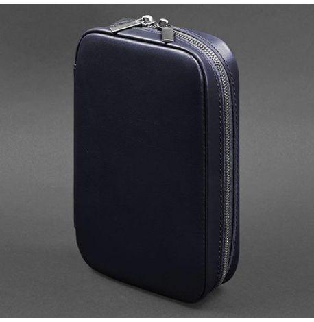 Кожаная косметичка-несессер 7.0 (темно-синий) кожа Krast