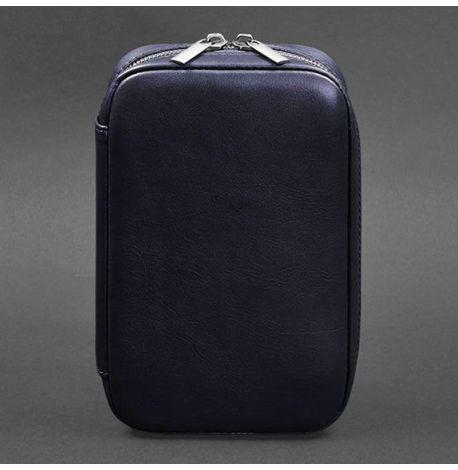 Кожаная косметичка-несессер 7.0 (темно-синий) кожа Krast