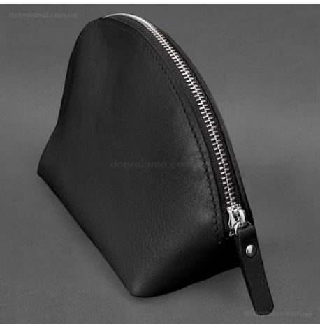 Женская кожаная косметичка 8.0 (черная)