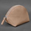 Женская кожаная косметичка 8.0 (светло-бежевая)