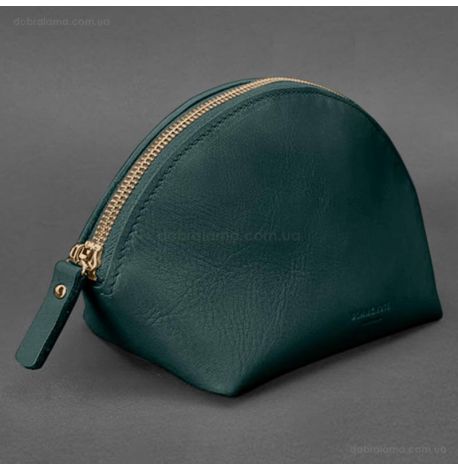 Женская кожаная косметичка 8.0 (зеленая)