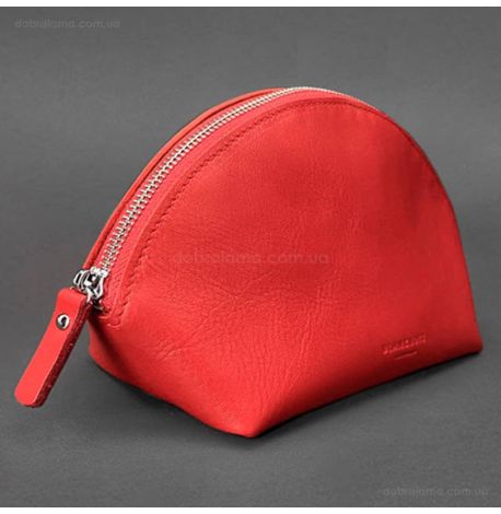 Жіноча шкіряна косметичка 8.0 (червона)