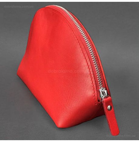 Жіноча шкіряна косметичка 8.0 (червона)