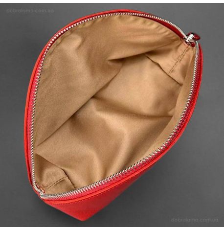 Жіноча шкіряна косметичка 8.0 (червона)