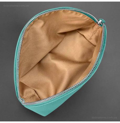 Женская кожаная косметичка 8.0 (бирюзовая)