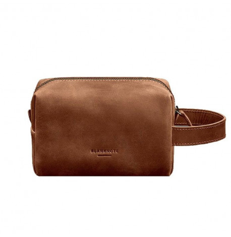 Шкіряна косметичка-несесер 5.0 (світло-коричневий) шкіра Crazy Horse