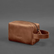 Шкіряна косметичка-несесер 5.0 (світло-коричневий) шкіра Crazy Horse