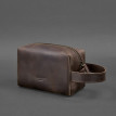 Кожаная косметичка-несессер 5.0 (темно-коричневая) кожа Crazy Horse