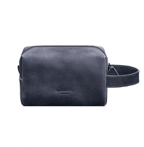 Кожаная косметичка-несессер 5.0 (темно-синяя) кожа Crazy Horse