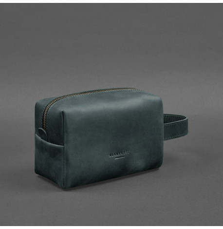 Шкіряна косметичка-несесер 5.0 (зелена) шкіра Crazy Horse