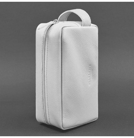 Шкіряна косметичка-несесер 6.0 (біла) шкіра флотар